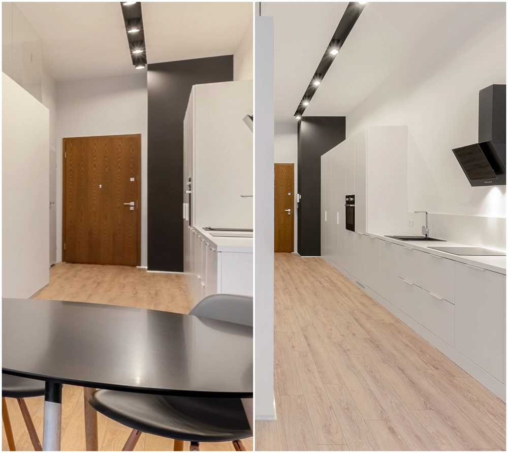 offener flur mit übergang direkt in den wohnbereich und küche