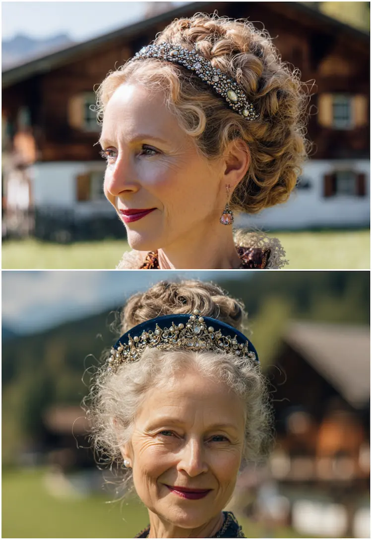 oktoberfest frisuren für frauen ab mit haarreif und naturlocken