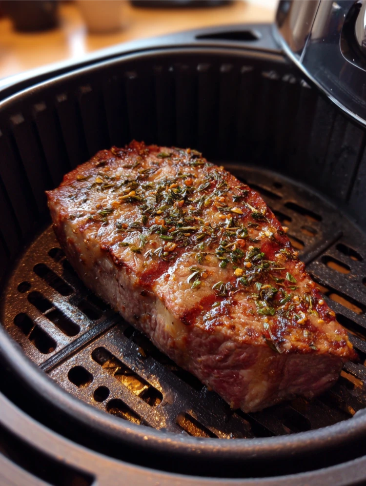 rumpsteak mit kräutern im airfryer zubereiten