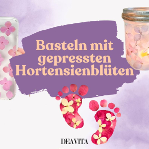 Schöne Deko und Geschenke basteln mit gepressten Hortensienblüten