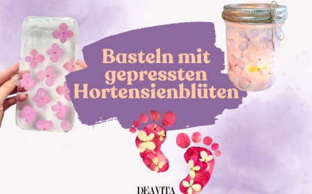 Schöne Deko und Geschenke basteln mit gepressten Hortensienblüten