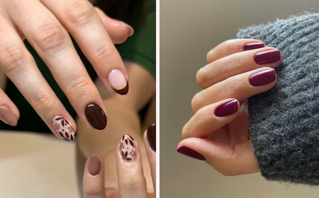 schöne kurze herbstnagel trends