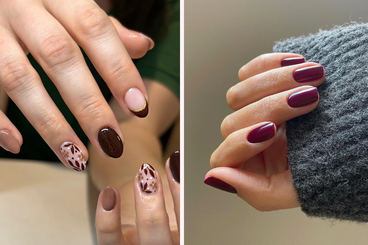 schöne kurze herbstnagel trends