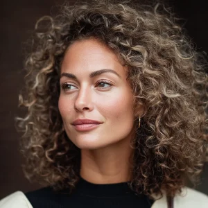 schulterlange lockige haare