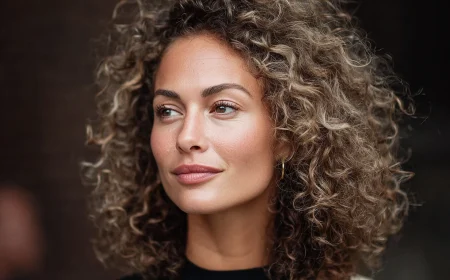 schulterlange lockige haare