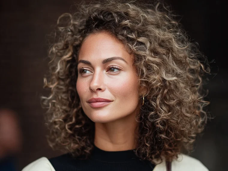 schulterlange lockige haare