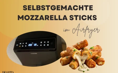 selbstgemachte mozzarella sticks im airfryer