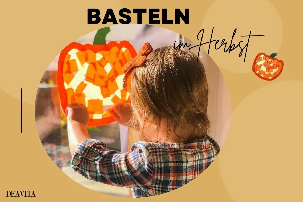 Sonnenfänger im Herbst basteln Anleitung