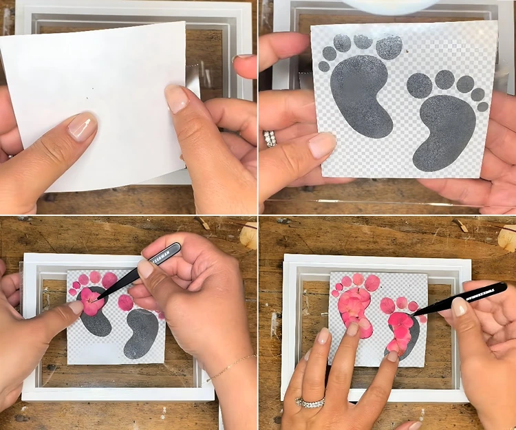 Vorlage ausdrucken und als Schablone zum Gestalten auf Glas verwenden