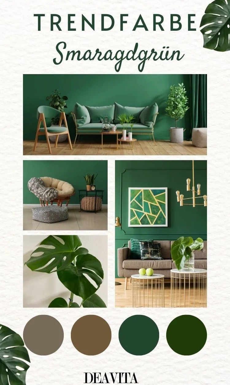 Wandfarbe Trends Smaragdgrün Trendfarbe