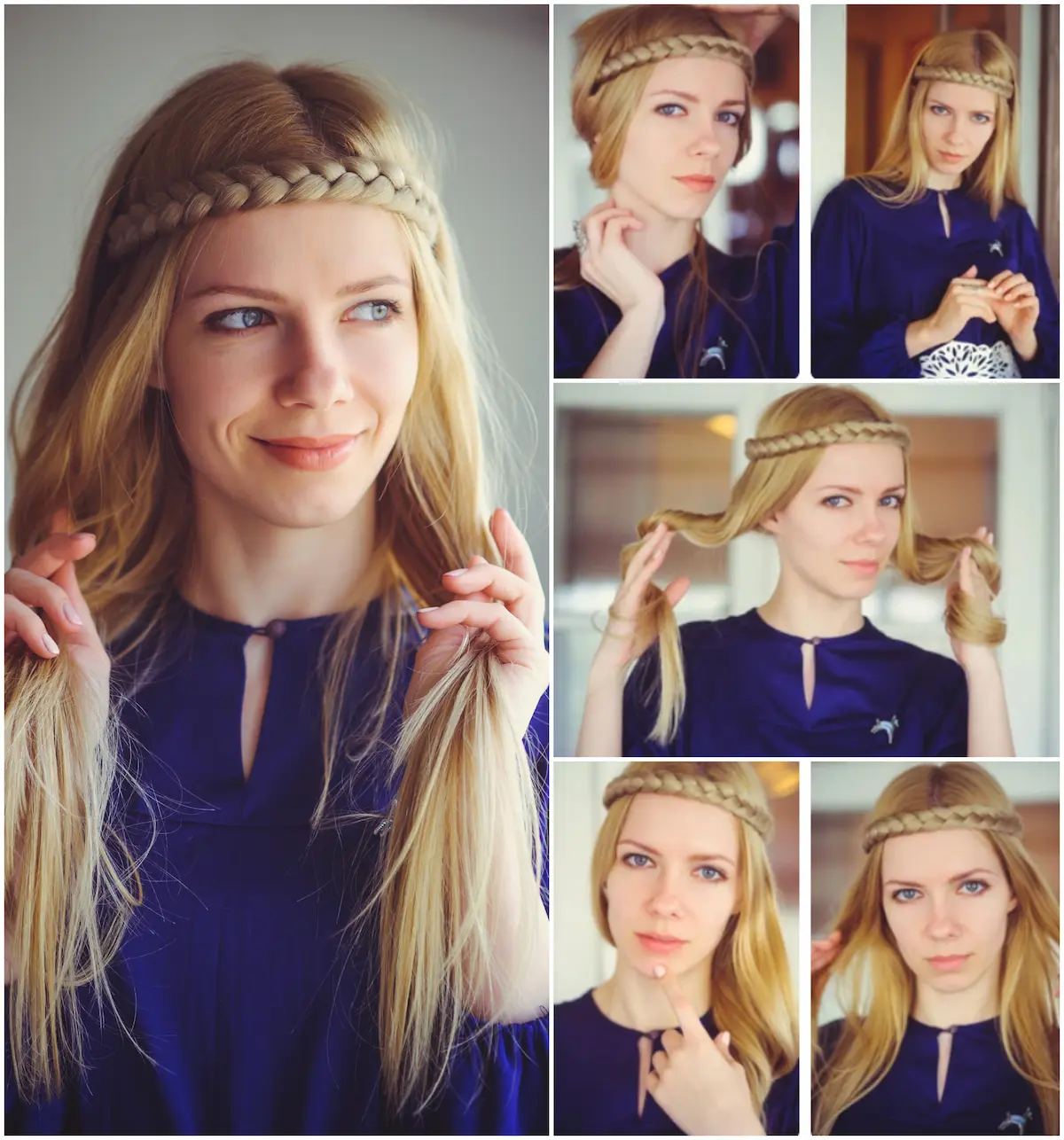 zopfhaarband täuschend echt bei blonden haaren