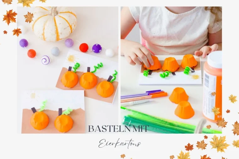 Basteln mit Eierkartons für den Herbst
