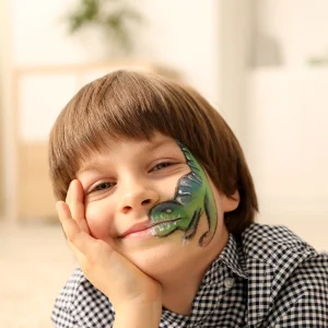 Dino schminken für Kinder - Perfekt für Party, Fasching, Halloween oder einfach so