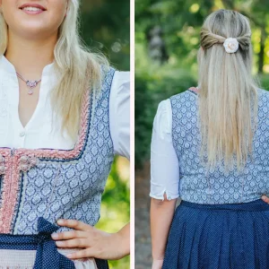 einfache frisur für das oktoberfest halboffen