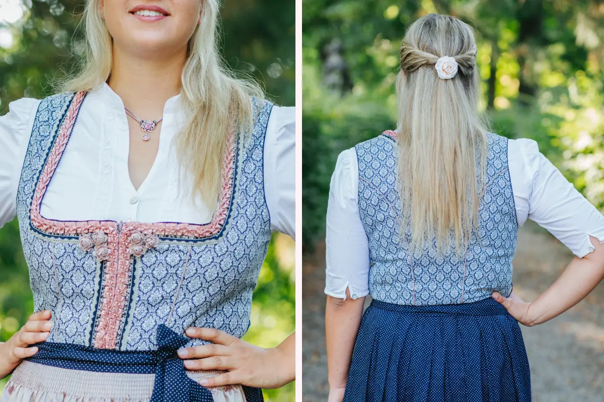 einfache frisur für das oktoberfest halboffen