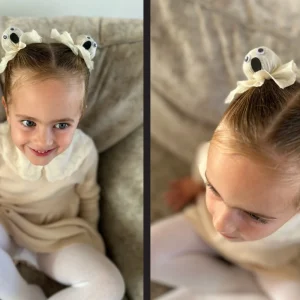 einfache halloween frisur für mädchen