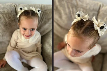 einfache halloween frisur für mädchen