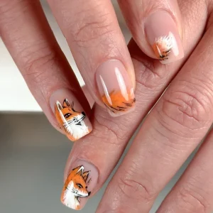 fuchs nägel herbst nageldesign 2025