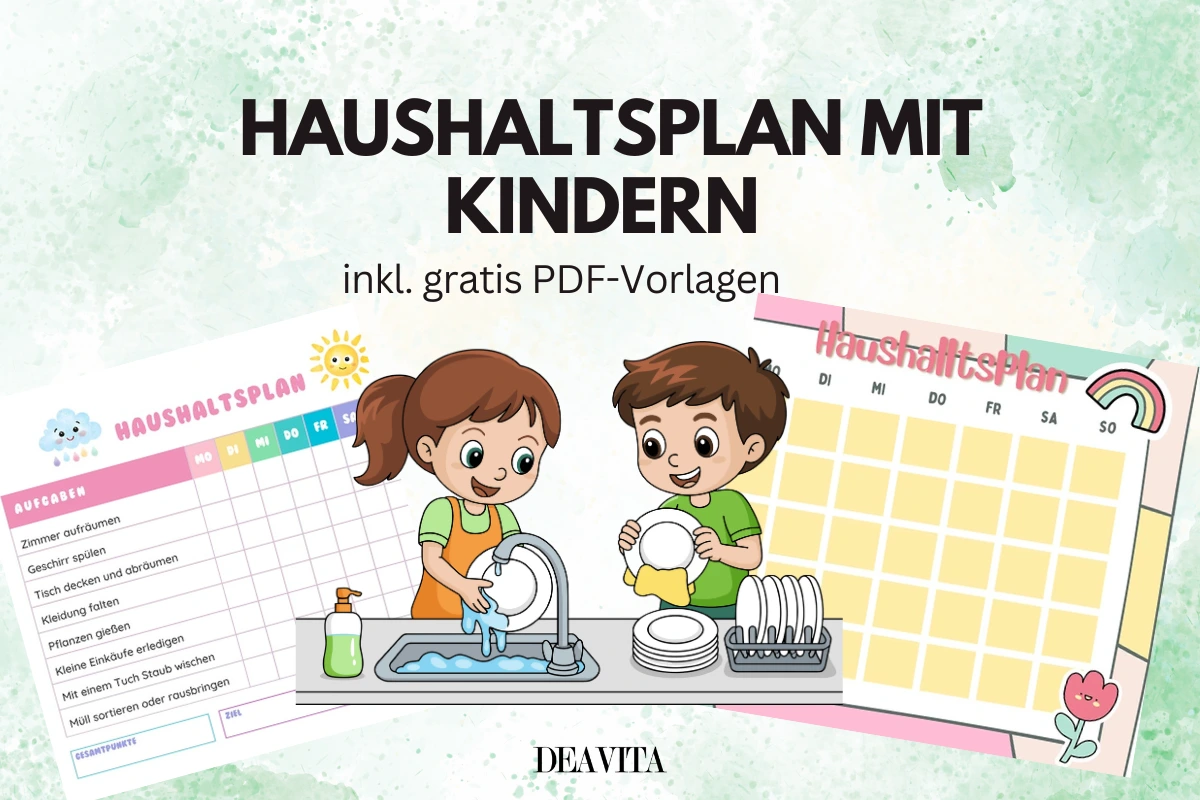 haushaltsplan mit kindern inkl gratis vorlagen