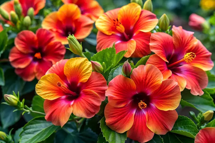 Hibiskus - der Garten Eibisch wird im Herbst nicht zurückgeschnitten 