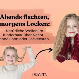 Kinderhaare locken ohne Hitze mit einfachen Flechtzöpfen über Nacht
