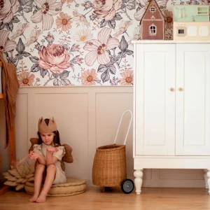 Kinderzimmer mit Blumentapete gestalten - Welche Farben, Möbel und Stile sind geeignet