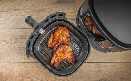 knusprige schweinekoteletts aus der heißluftfritteuse