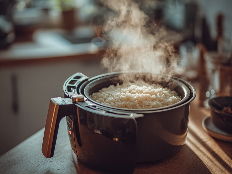 reis kochen in der heißluftfritteuse