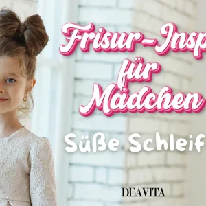 schleifenfrisur für mädchen – elegante hochsteckfrisur in form einer haar schleife als inspiration für festliche kinderfrisuren