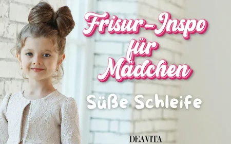 schleifenfrisur für mädchen – elegante hochsteckfrisur in form einer haar schleife als inspiration für festliche kinderfrisuren