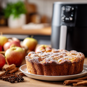 schneller apfelkuchen aus dem airfryer