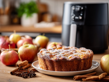 schneller apfelkuchen aus dem airfryer