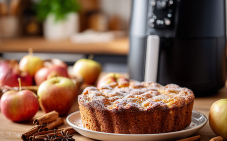 schneller apfelkuchen aus dem airfryer