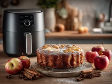 schneller apfelkuchen aus der heißluftfritteuse