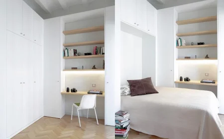 Schrankbett im Home Office platzsparende Ideen