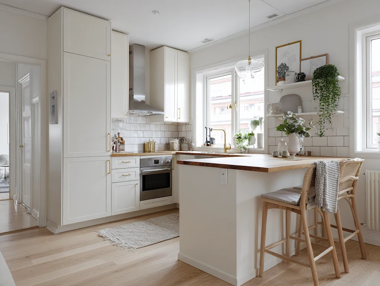 U-Form Küche im Wohnbereich planen