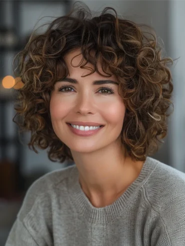 voluminöser lockiger bixie