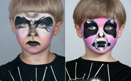 Werwolf oder Dämon zu Halloween schminken für Jungs