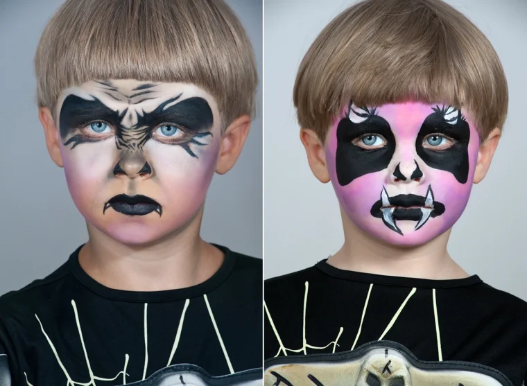 Werwolf oder Dämon zu Halloween schminken für Jungs