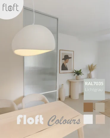 Die modernen Lofttüren fügen sich harmonisch ins Interieur ein - Floft Colours_RAL 7035
