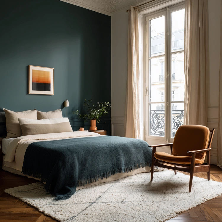 Dunkle Wandfarben können das kalte Nordlicht ausgleichen