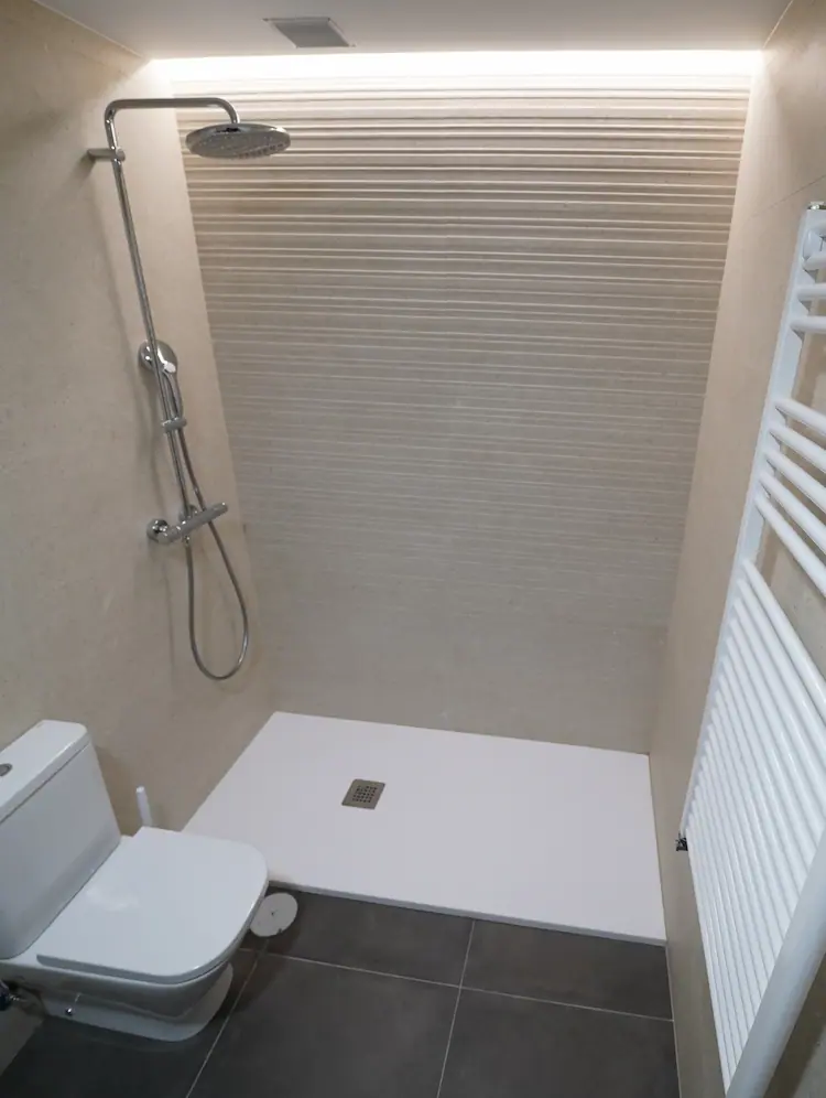 dusche ohne glas im schlauchbad