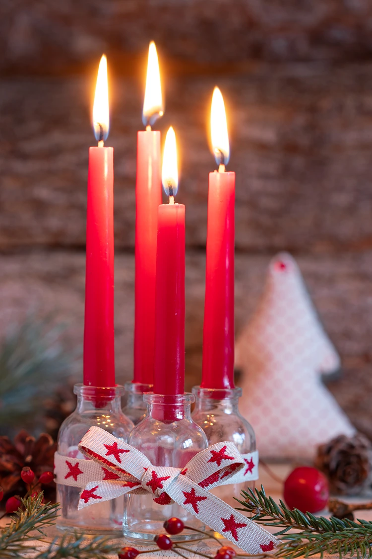 Einfache Idee für eine Alternative zum klassischen Adventskranz für draußen