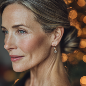 elegante, einfache frisur für die weihnachtsfeier