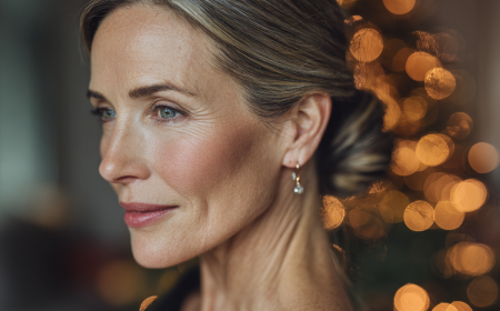 elegante, einfache frisur für die weihnachtsfeier