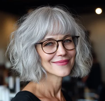 Frisuren für Frauen ab 60 mit Brille