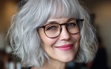 Frisuren für Frauen ab 60 mit Brille