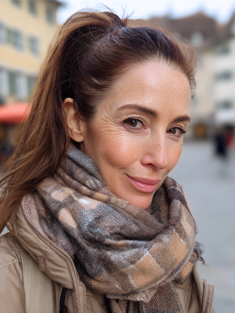 frisuren für schal hoher pferdeschwanz mit volumen