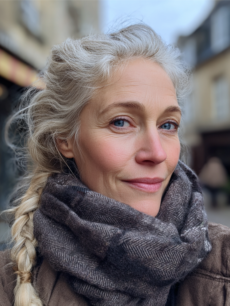 frisuren für schal seitliche flechtzöpfe im undone look