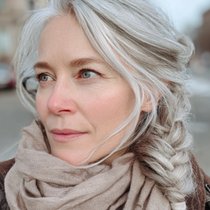 frisuren für schals im winter